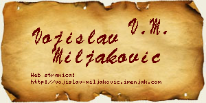 Vojislav Miljaković vizit kartica